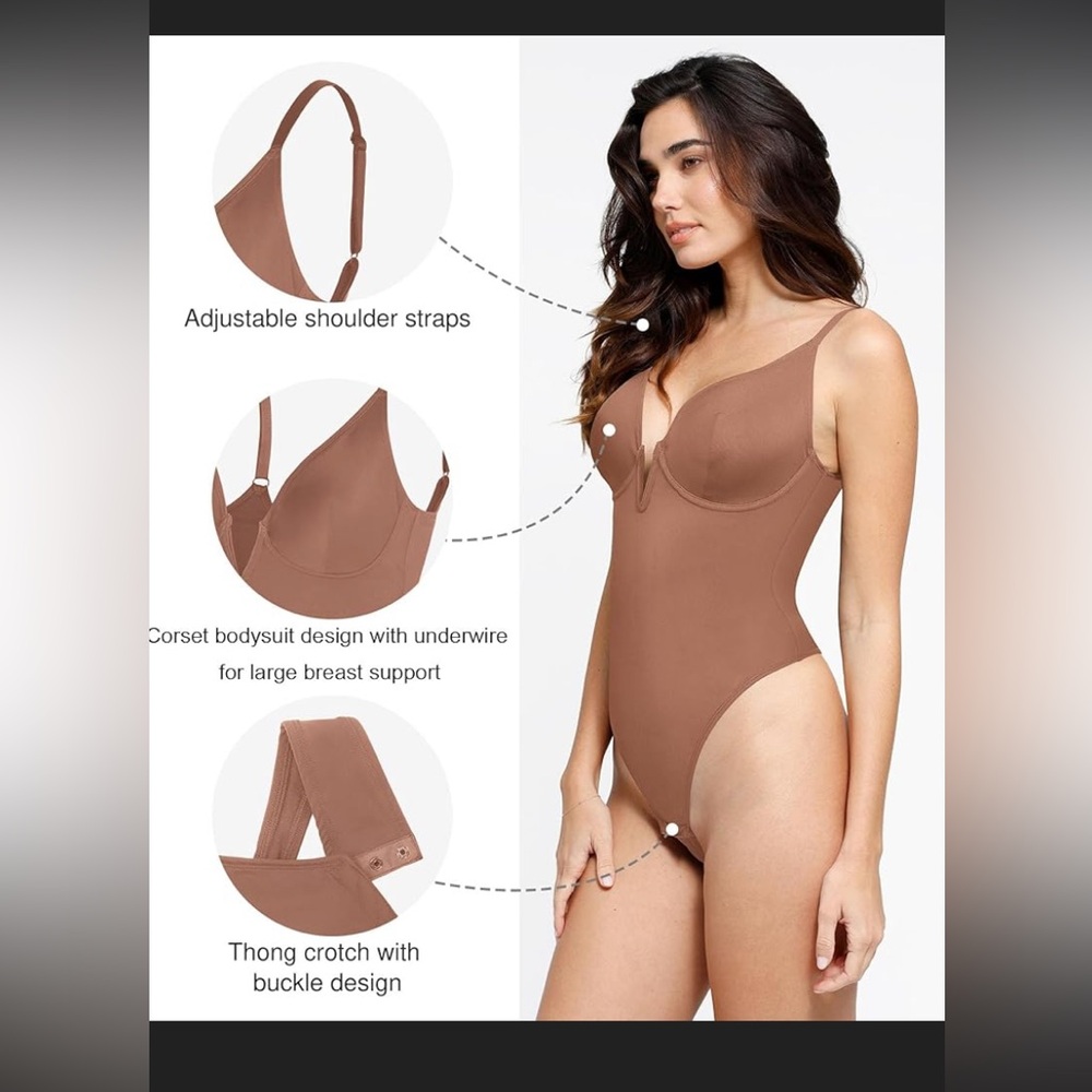 NWT-Popilush Nude Shapewear with Bag TUMMY CONTROL - Picture 4 of 6